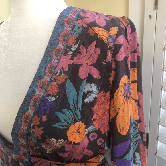 Free People Violet Hill Floral Printed Tunic Size 2 - Picture 5 of 10